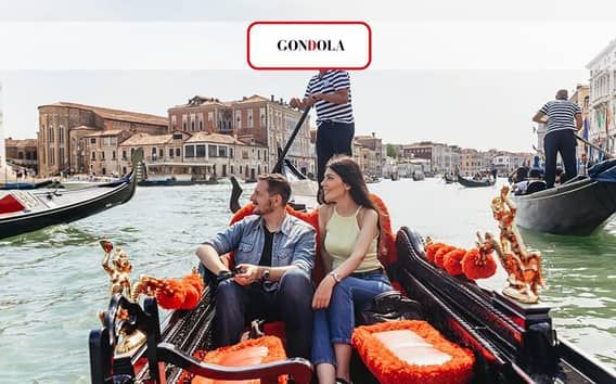 Venezia: Giro in gondola sul Canal Grande con commento dell'app