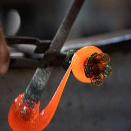 Laboratorio di soffiatura del vetro a Murano da Rialto