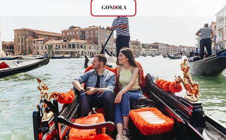 Venezia: Giro in gondola sul Canal Grande con commento dell'app