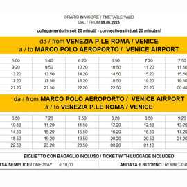 Bus aeroporto Marco Polo Venezia: corsa diretta